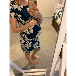 Pink Blush Maternity Floral Dress